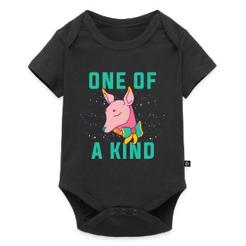 Einer von einer Art. Einzigartige Dow.Magical Gifts.Deer.Foal - Baby Premium Kurzarmbody - Schwarz - Vorne