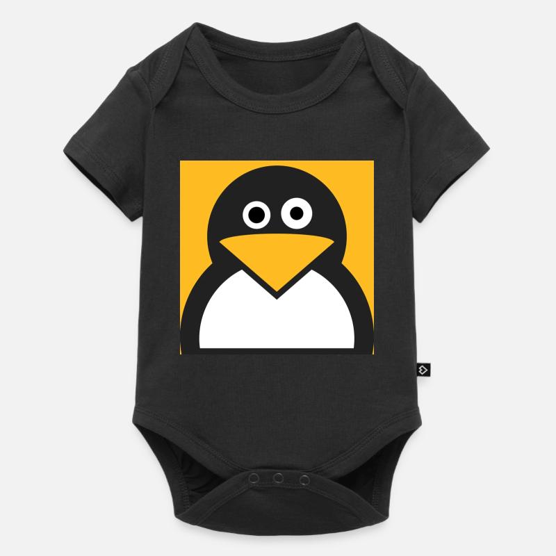 Linux Pinguin - Baby Premium Kurzarmbody - Schwarz
