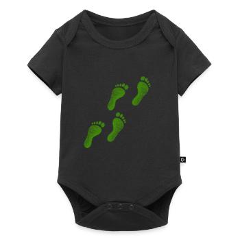Pieds vert Aller cadeau impression idée de cadeau - Body à manches courtes Premium Bébé - noir - Devant