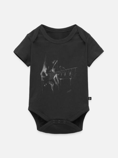 Gitarre - Baby Premium Kurzarmbody - Schwarz