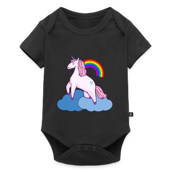 Cloud Unicorn Unicon Fantasy Sky Rainbow - Baby Premium short-sleeve bodysuit - black - Front