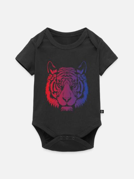 Tiger - Baby Premium Kurzarmbody - Schwarz