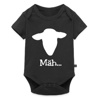 Sheep's Head T-Shirt Gift Funny Saying Mäh - Baby Premium short-sleeve bodysuit - black - Front