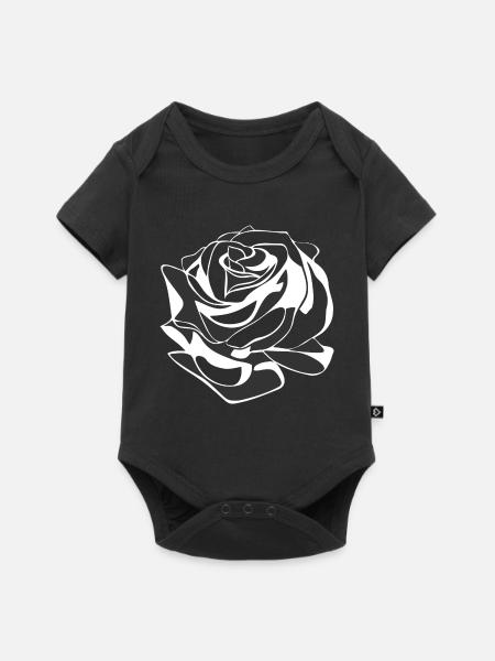Rose - Baby Premium Kurzarmbody - Schwarz