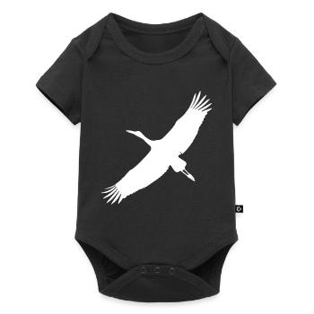 Storch - Baby Premium Kurzarmbody - Schwarz - Vorne