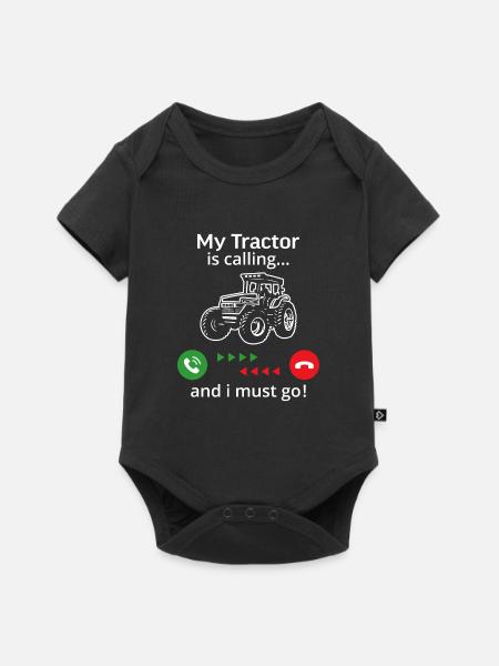 Mój ciągnik dzwoni i muszę jechać pod koszulkę farmera - Baby Premium kortärmad bodysuit - svart