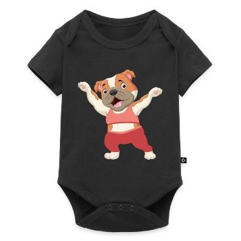 Chien fitness gym chien de sport - Body à manches courtes Premium Bébé - noir - Devant
