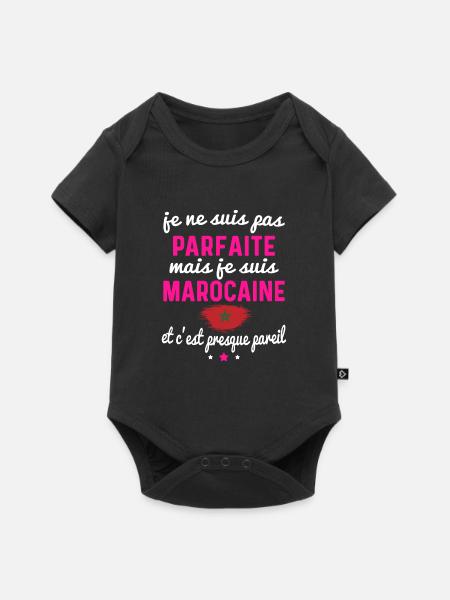 je suis marocaine - Body à manches courtes Premium Bébé - noir