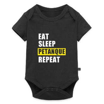 Eat Sleep Petanque Repeat - Baby Premium short-sleeve bodysuit - black - Front