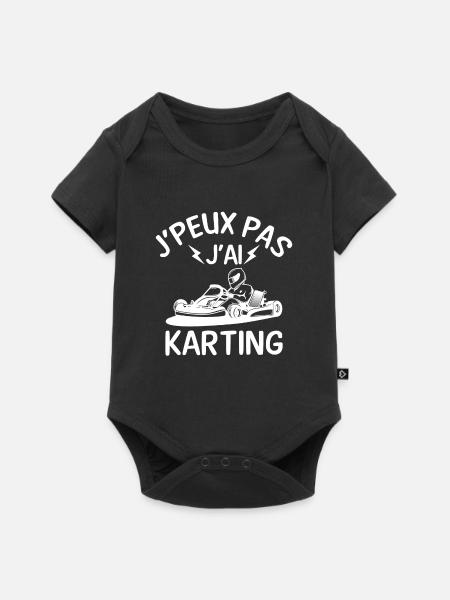 J'peux pas j'ai karting - Body à manches courtes Premium Bébé - noir