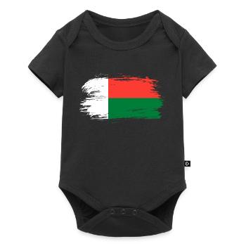 Bandiera della bandiera del Madagascar - Body Premium a maniche corte per neonati  - nero - Fronte