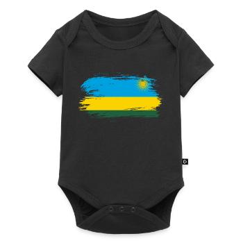 Rwanda flag flag - Baby Premium short-sleeve bodysuit - black - Front