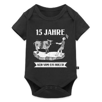 15 Jahre Kuh Vom Eis Holer Firmenjubiläum - Baby Premium Kurzarmbody - Schwarz - Vorne