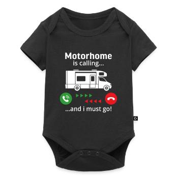 Motorhome is calling and i must go - Body à manches courtes Premium Bébé - noir - Devant