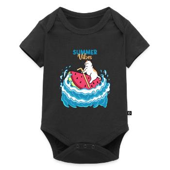 Summer Vibes - Baby Premium short-sleeve bodysuit - black - Front