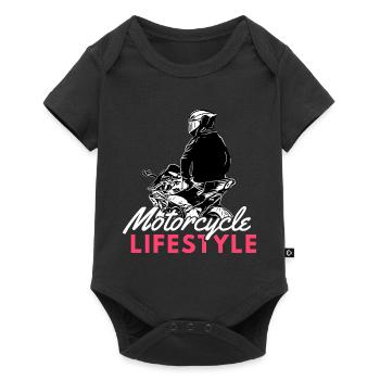 Motorcycle Lifestyle / Moto / moto biker - Body à manches courtes Premium Bébé - noir - Devant