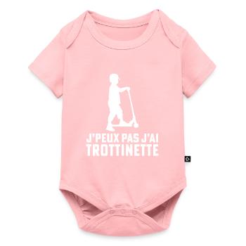j'peux pas j'ai trottinette humour trottinette - Body à manches courtes Premium Bébé - rose - Devant