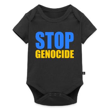Stop genocide - Body à manches courtes Premium Bébé - noir - Devant