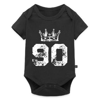 90 Number crown - Baby Premium short-sleeve bodysuit - black - Front