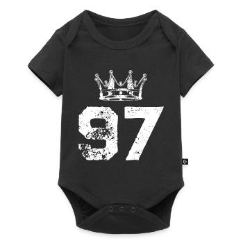 97 Couronne numérique - Body à manches courtes Premium Bébé - noir - Devant