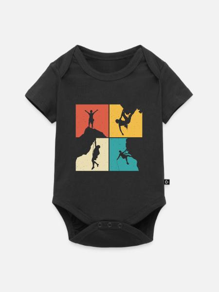 Bergklettern - Baby Premium Kurzarmbody - Schwarz