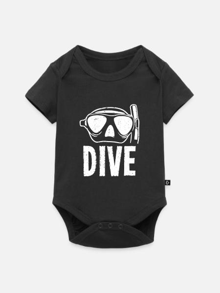 Tauch-T-Shirt Taucher - Baby Premium Kurzarmbody - Schwarz