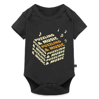 Music and Puzzling Jigsaw Puzzler Hobby - Baby Premium short-sleeve bodysuit - black - Front