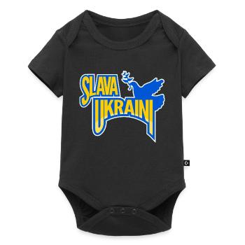Ukraine slava ukraini Colombe de la Paix - Body à manches courtes Premium Bébé - noir - Devant