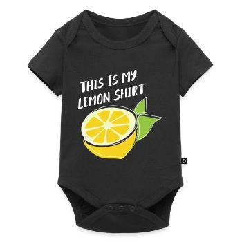 Limonade Fruits d'été Jus de citron - Body à manches courtes Premium Bébé - noir - Devant