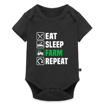 T-Shirt Landwirtschaft Geschenk Landwirt - Baby Premium Kurzarmbody - Schwarz - Vorne