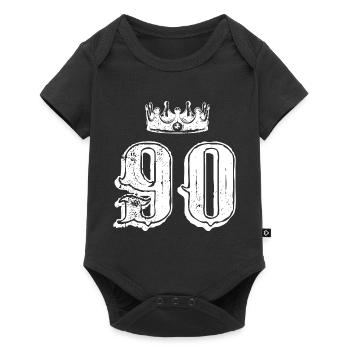 90 Number crown - Baby Premium short-sleeve bodysuit - black - Front
