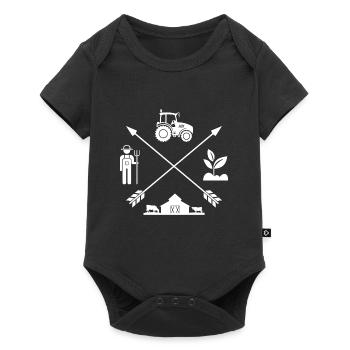 t-shirt agriculture gift farmer - Baby Premium short-sleeve bodysuit - black - Front