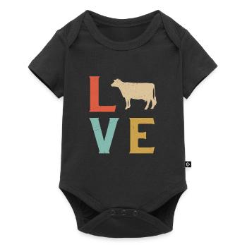 j'aime les vaches t-shirt vache - Body à manches courtes Premium Bébé - noir - Devant