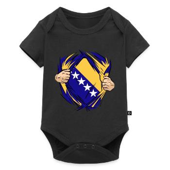 Fiers Bosniaques Bosnie-Herzégovine - Body à manches courtes Premium Bébé - noir - Devant