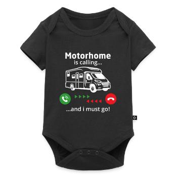 Motorhome is calling and i must go - Baby Premium short-sleeve bodysuit - black - Front