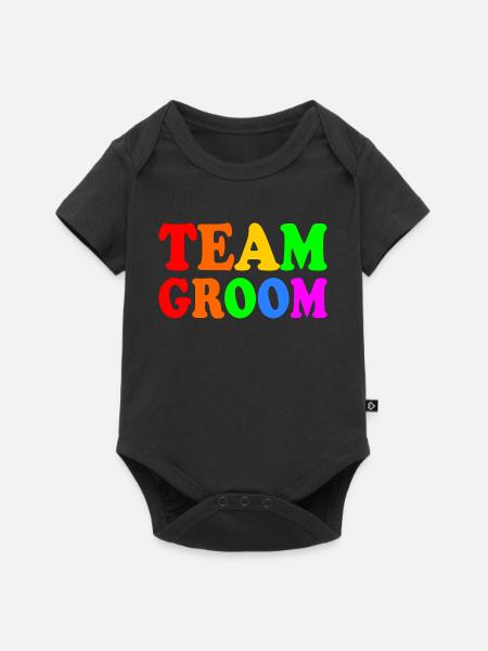 Team groom - Baby Premium Kurzarmbody - Schwarz