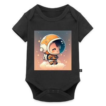 Cute Chibi Astronaut - Baby Premium short-sleeve bodysuit - black - Front