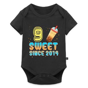9. Geburtstag Bubble Tee - Baby Premium Kurzarmbody - Schwarz - Vorne
