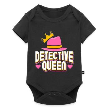 Detektivin Königin - Baby Premium Kurzarmbody - Schwarz - Vorne