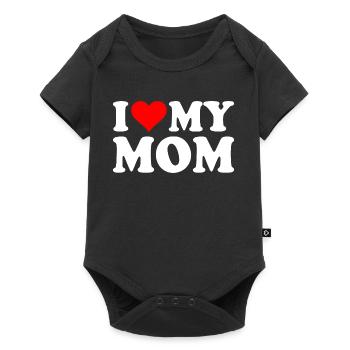 I love my mom - Baby Premium short-sleeve bodysuit - black - Front