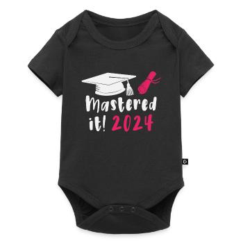 Gemeistert 2024 Master Abschluss Graduiert 2024 - Baby Premium Kurzarmbody - Schwarz - Vorne