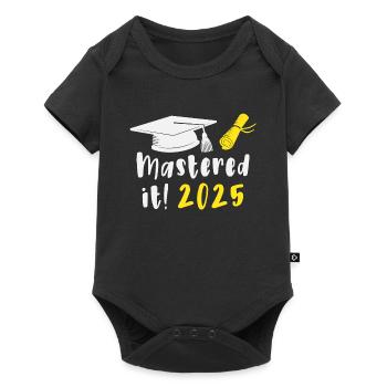Gemeistert 2025 Master Abschluss Graduiert 2025 - Baby Premium Kurzarmbody - Schwarz - Vorne