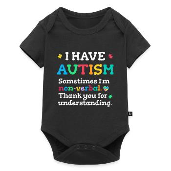 Autisme non verbal - Body à manches courtes Premium Bébé - noir - Devant