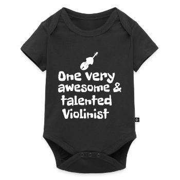 One very talented and awesome violinist - Baby Premium short-sleeve bodysuit - black - Front