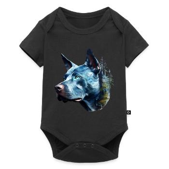 Pitbull - Baby Premium Kurzarmbody - Schwarz - Vorne