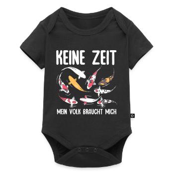 Pas le temps, mon peuple a besoin de moi, carpe koï - Body à manches courtes Premium Bébé - noir - Devant