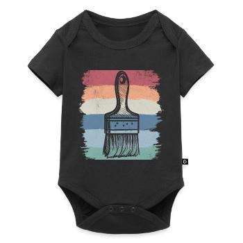 Paint Brush Retro Vintage Style Artist Art - Body à manches courtes Premium Bébé - noir - Devant
