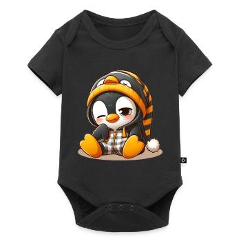 Pingouin fatigué - Body à manches courtes Premium Bébé - noir - Devant