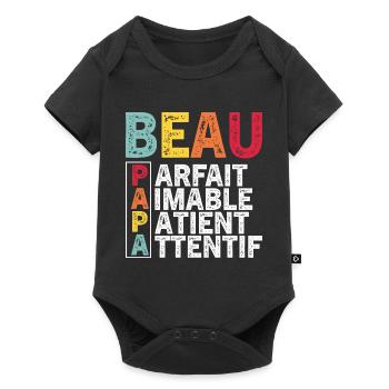 Father's Day Step-Dad 2024 Gift - Baby Premium short-sleeve bodysuit - black - Front