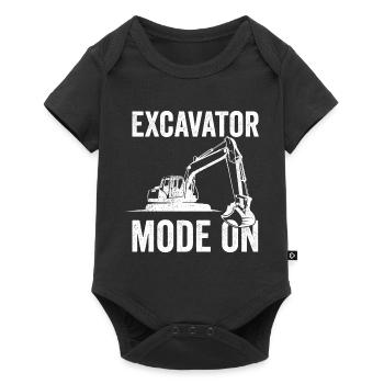 Baggerfahrer Baggerfahrer - Baby Premium Kurzarmbody - Schwarz - Vorne